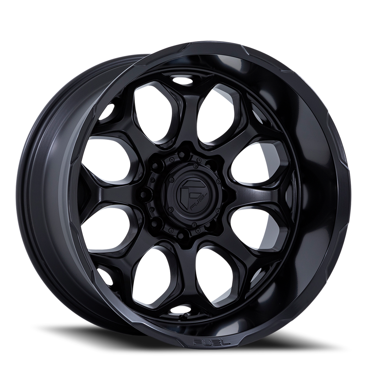 Aluminum Wheels 22X12 Scepter FC862 MX 6 On 139.7 Blackout 106.1 Bore -44 Offset Fuel Off Road Wheels