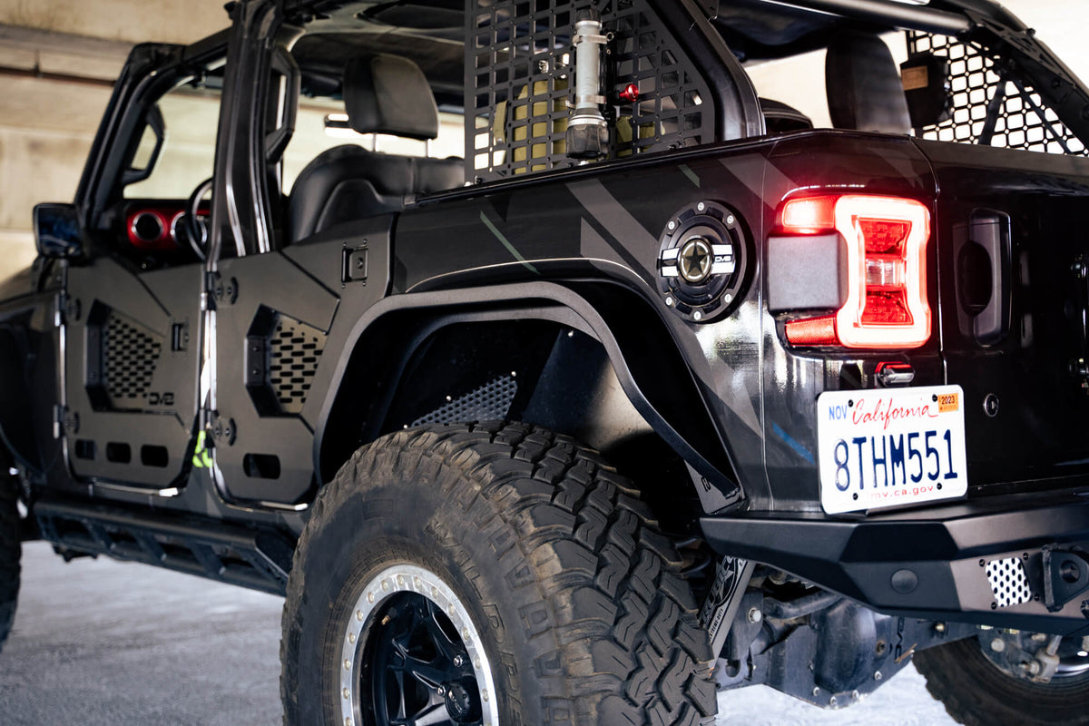 DV8 Offroad - Jeep Wrangler JL Slim Fender Flares - FDJL-07