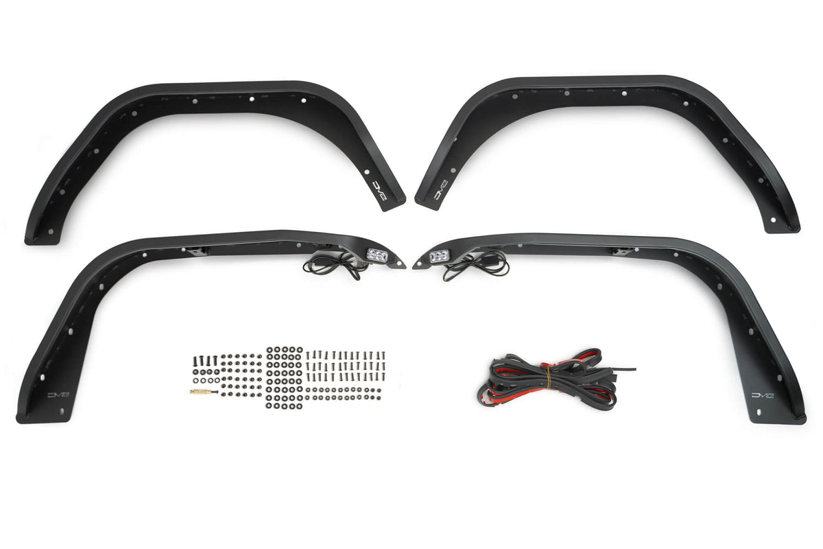 DV8 Offroad - Jeep Wrangler JL Slim Fender Flares - FDJL-07