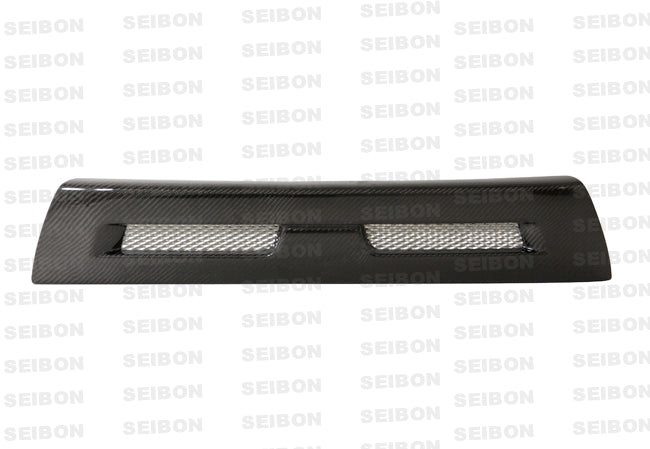 Seibon 08-12 Mitsubishi Lancer Evo X Shaved Emblem Carbon Fiber Front Grill does not fit MR model - FG0809MITEVOX-S