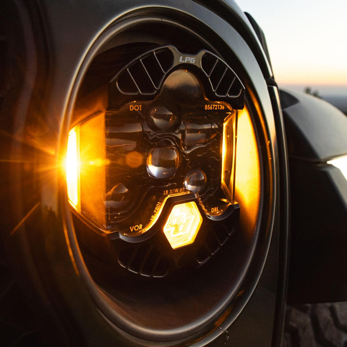 Baja Designs DOT LP6 LED Auxiliary Pod Amber DRL Pair - View 2