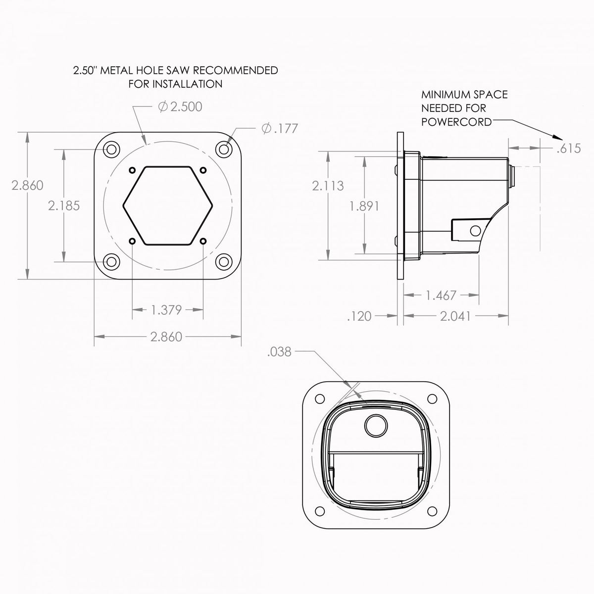 Baja Designs S1 Flush Mount Work/Scene LED White - 381006WT
