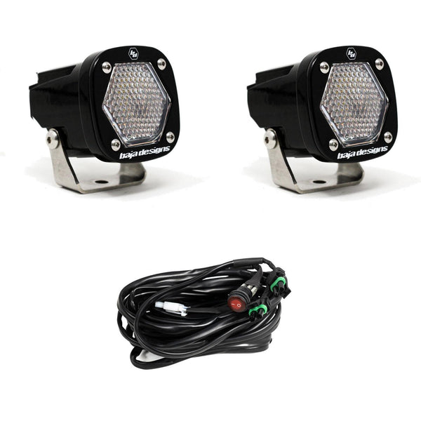 Baja Designs S1 Work/Scene LED Light w/ Mounting Bracket Pair - 387806
