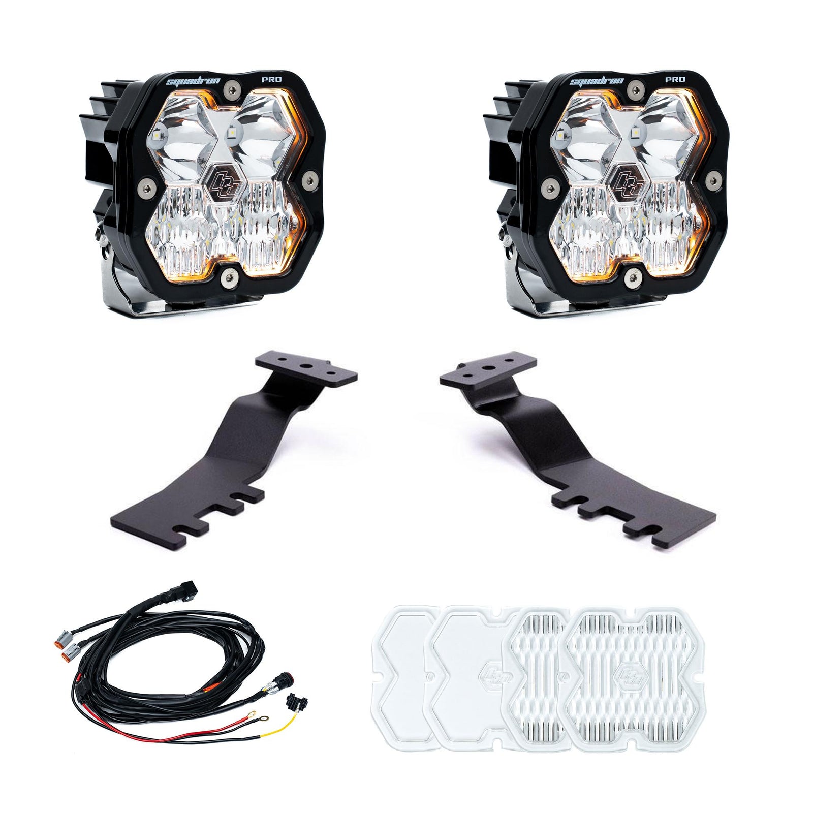 Baja Designs 2024+ Toyota Tacoma Squadron Pro 2.0 A-Pillar Kit (Driving/Combo) - Clear - 440008