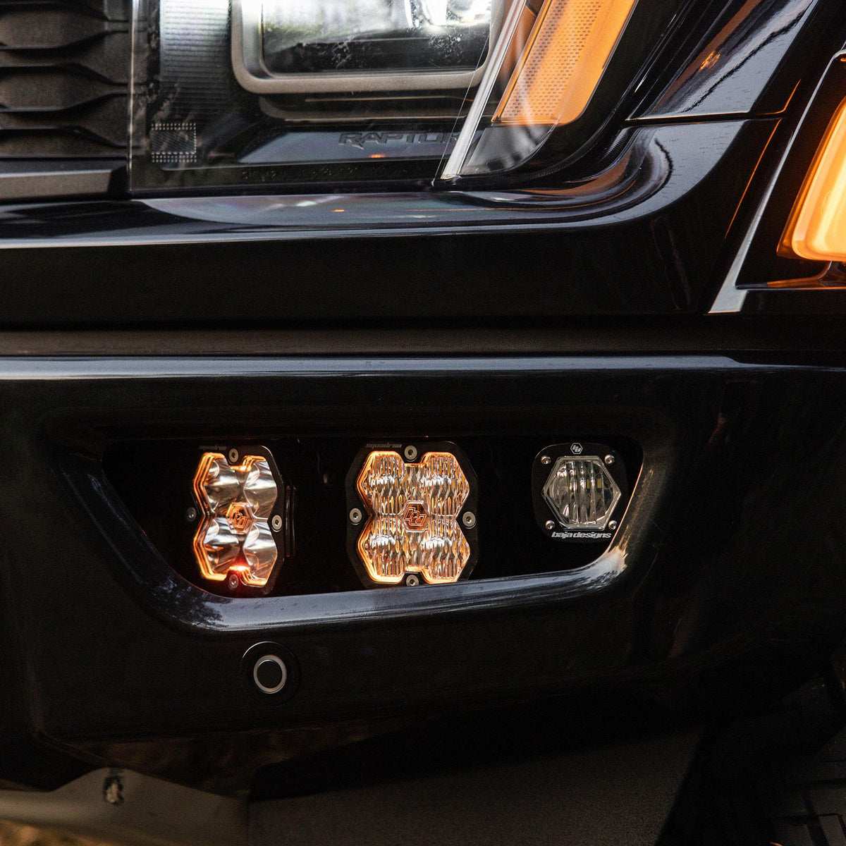 Baja Designs 21-25 Ford Raptor Squadron Pro 2.0/S1 Fog Pocket Kit (Multi Patterns) - Clear - 440020