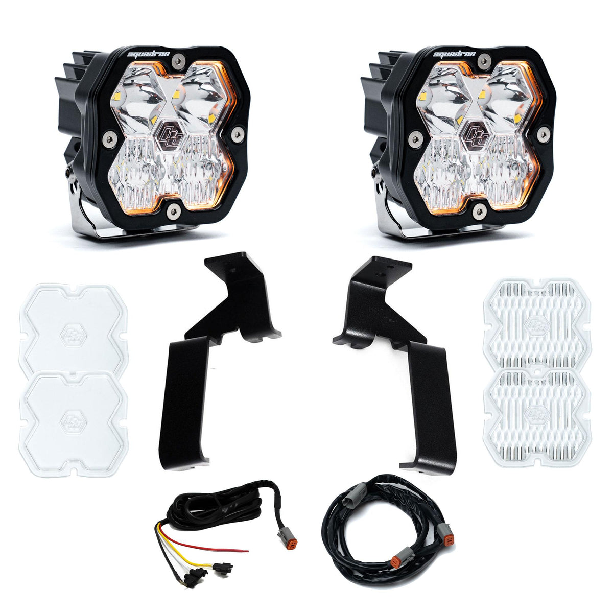 Baja Designs 21-25 Ford Raptor Squadron Sport 2.0 A-Pillar Kit (Driving/Combo) - Clear - 440022