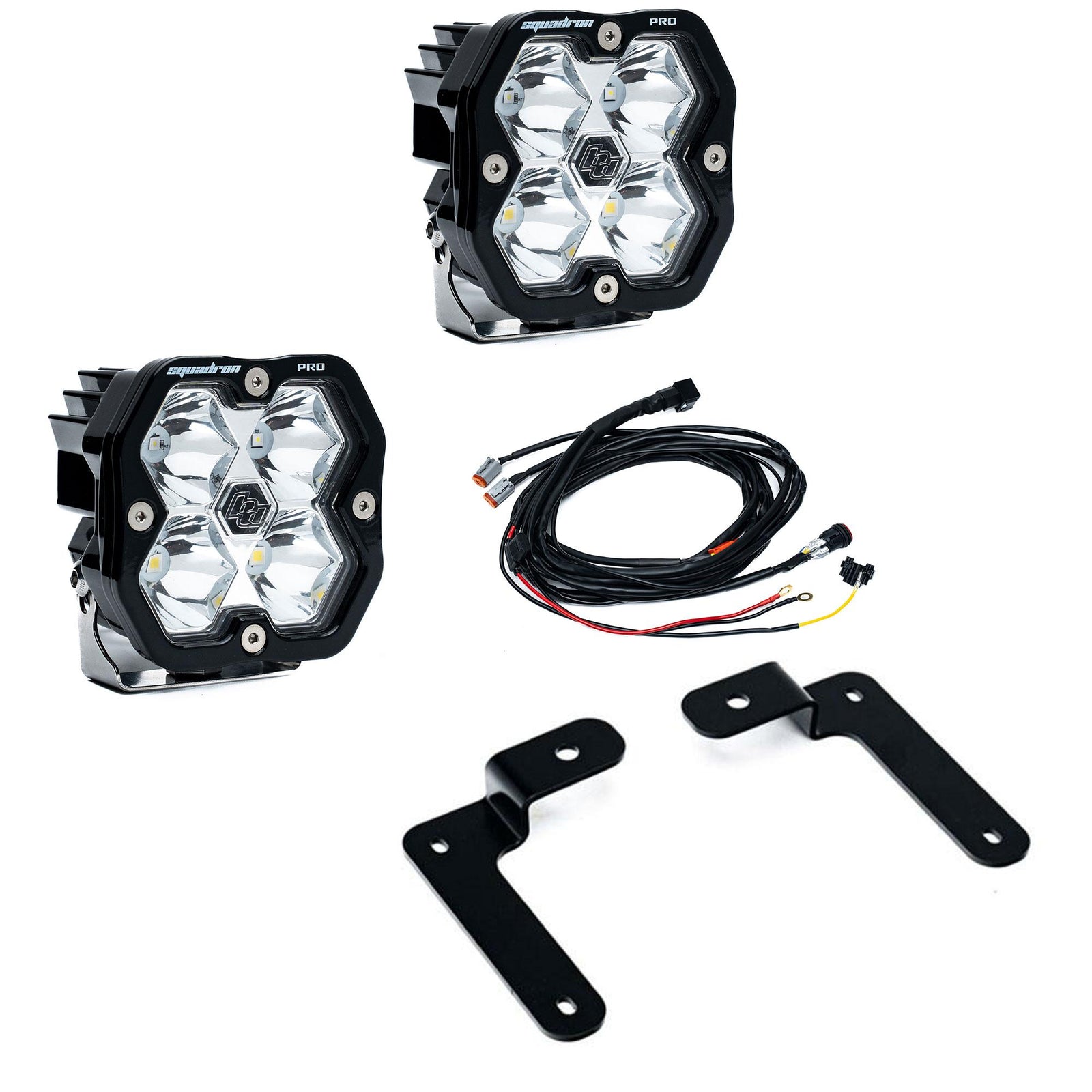 Baja Designs 18-25 Jeep JL/JT Squadron Pro 2.0 A-Pillar Kit (Spot) - Clear - 440044