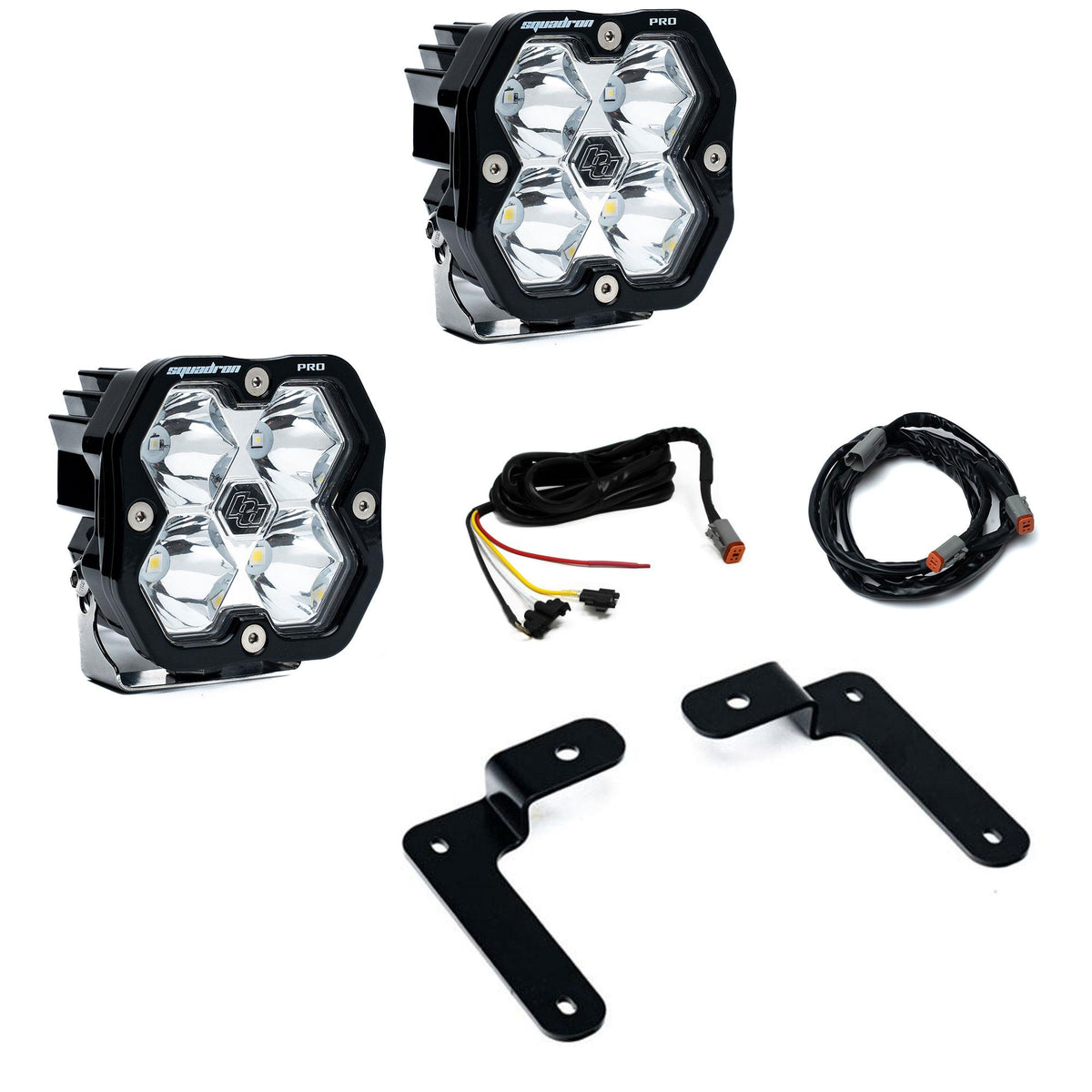Baja Designs 18-25 Jeep JL/JT / 20-25 Gladiator Squadron Pro 2.0 A-Pillar Pro Kit UP (Spot) - Clear - 440044UP