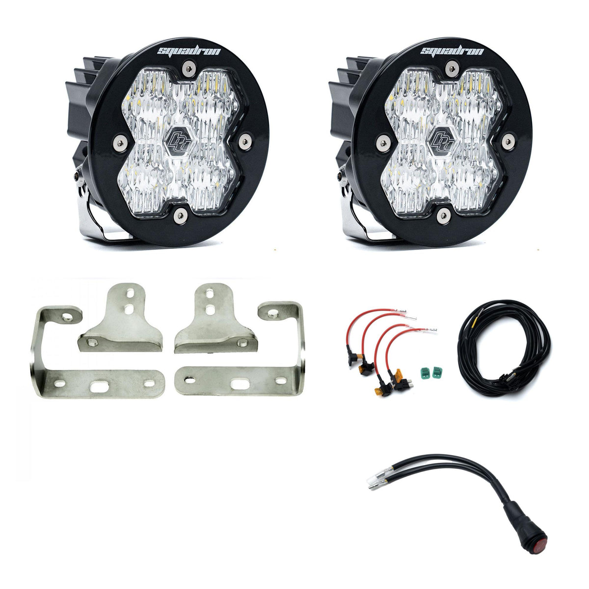 Baja Designs 18-25 JL/JT / 20-25 Gladiator Sport Bumper Squadron-R Sport 2.0 Fog Kit (WC) - Clear - 440045