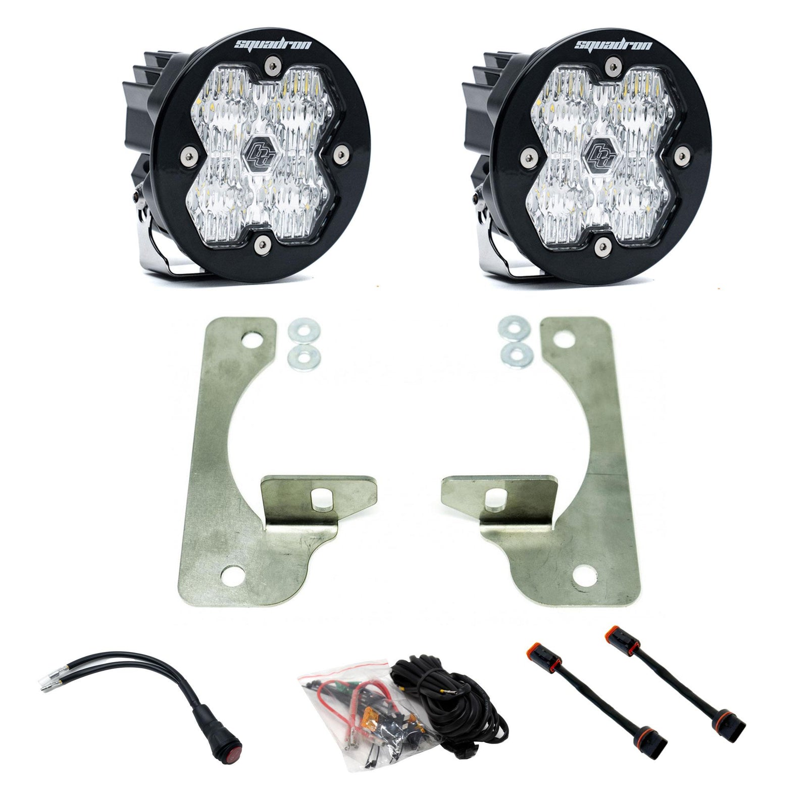 Baja Designs 18-25 JL/JT / 20-25 Gladiator Rubicon Bumper Squadron-R Sport 2.0 Fog Kit (WC) - Clear - 440047