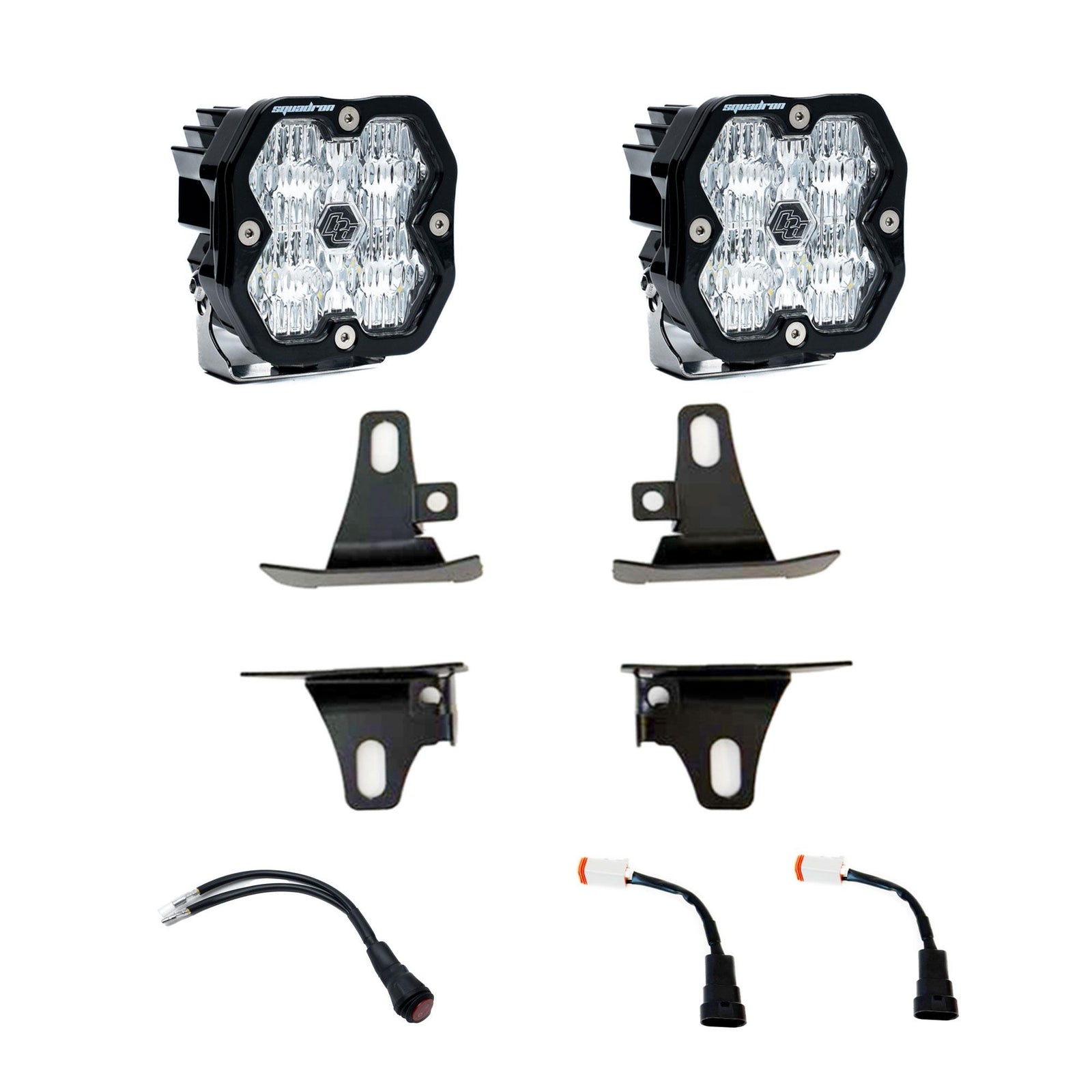 Baja Designs 17-22 Ford Super Duty / 15-20 F-150 Squadron Sport 2.0 Fog Pocket Kit (WC) - Clear - 440051