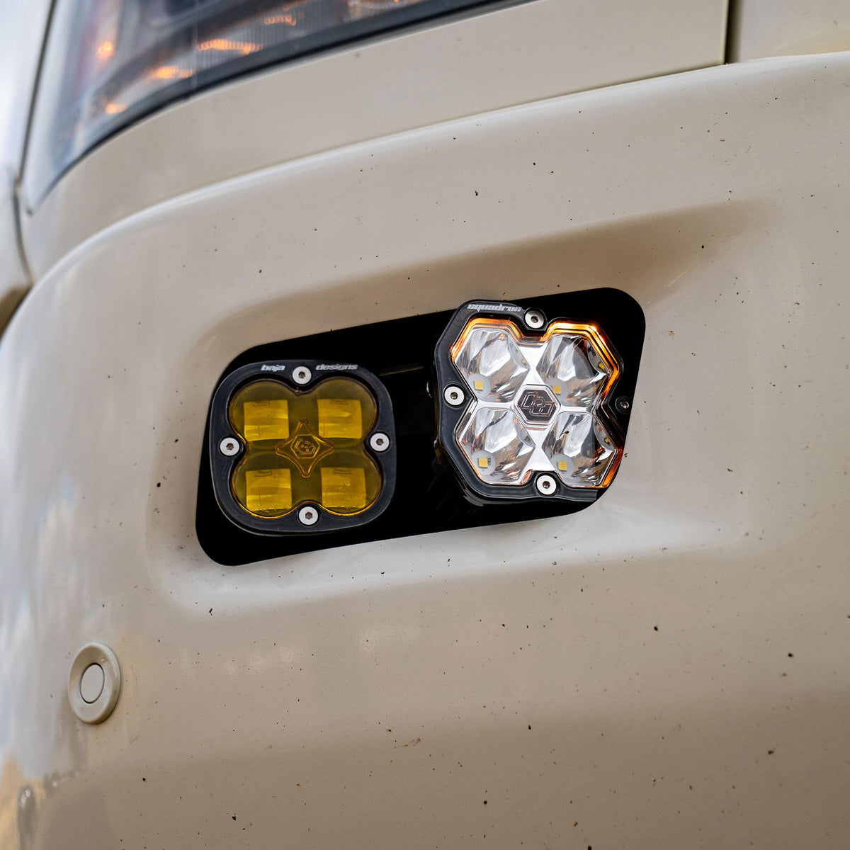 Baja Designs 10-18 Dodge Ram 2500/3500 / 09-12 1500 Squadron SAE 2.0 Fog Kit (SAE Fog) - Baja Amber - 440053
