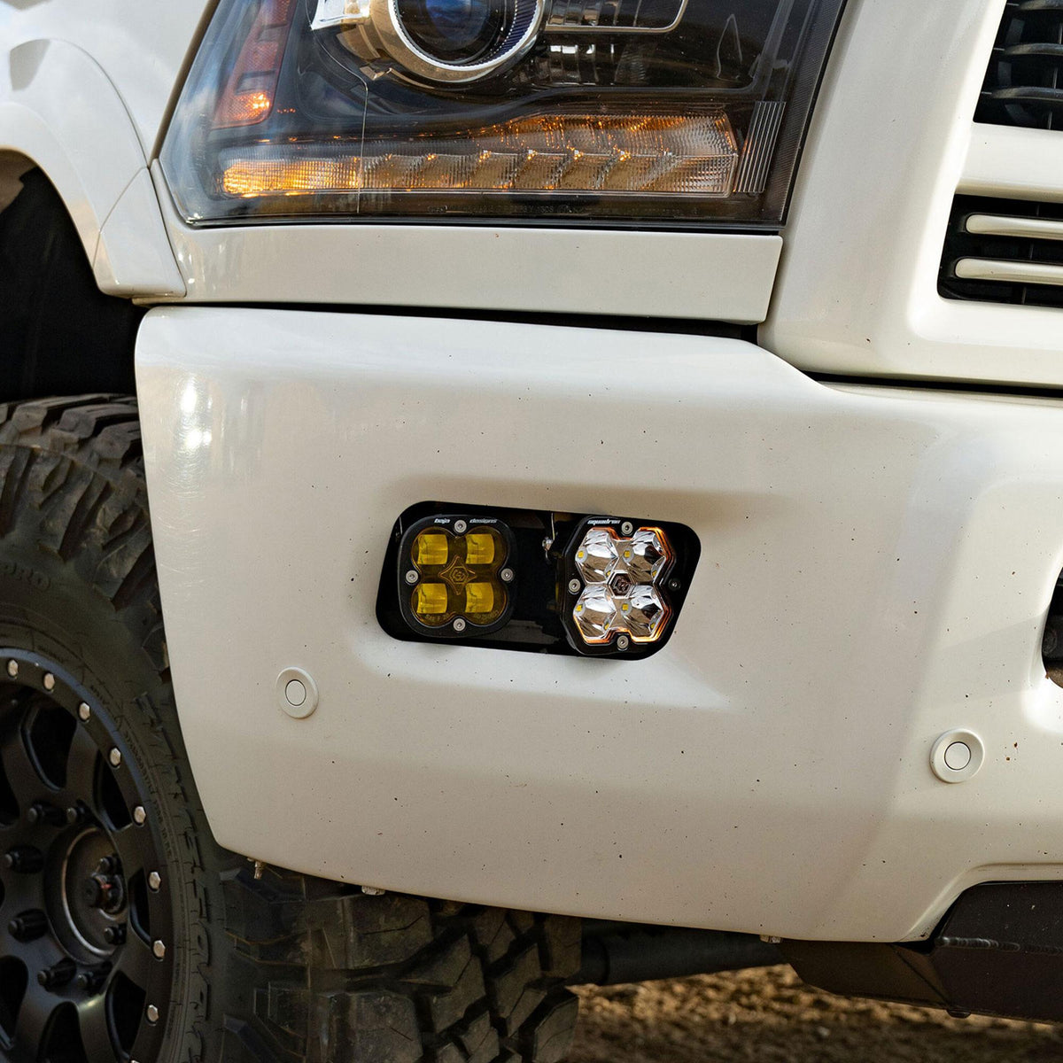 Baja Designs 10-18 Dodge Ram 2500/3500 / 09-12 1500 Squadron SAE 2.0 Fog Kit (SAE Fog) - Baja Amber - 440053