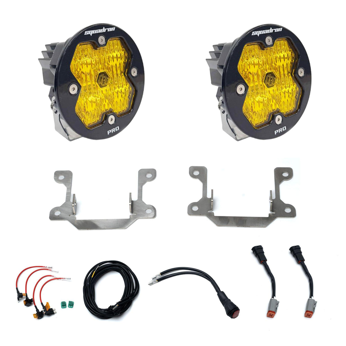 Baja Designs 14-17 Ford Fiesta ST / 13-17 Focus ST Squadron-R Pro 2.0 Fog Pkt Kit (WC) - Baja Amber - 440060