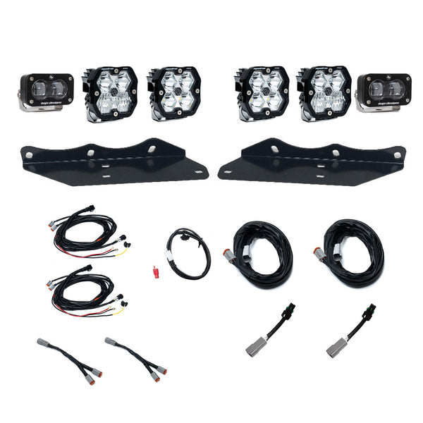 Baja Designs 17-20 Ford Raptor Squadron Pro SAE 2.0/S2 Fog Pocket Kit (SAE Fog) - Clear - 440063