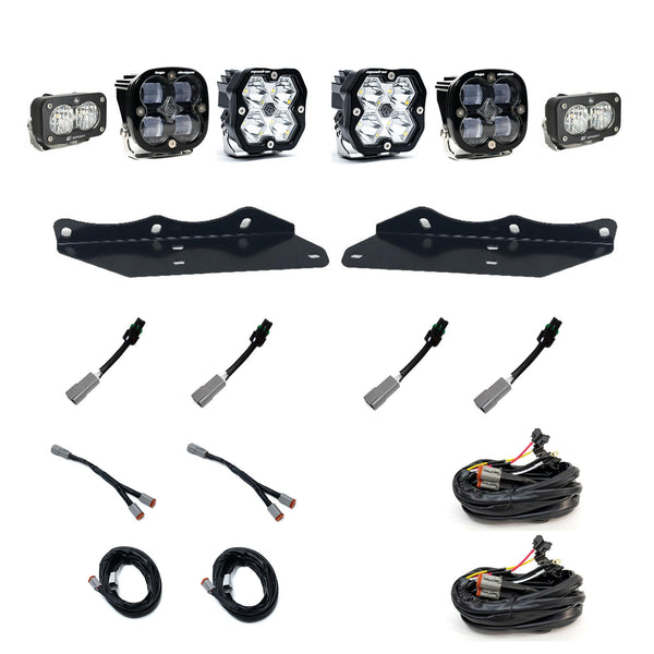 Baja Designs 17-20 Ford Raptor Squadron 2.0 Sport (Spot) + 1.0 SAE + S2 Sport W/C Fog Pkt Kit -Clear - 440069