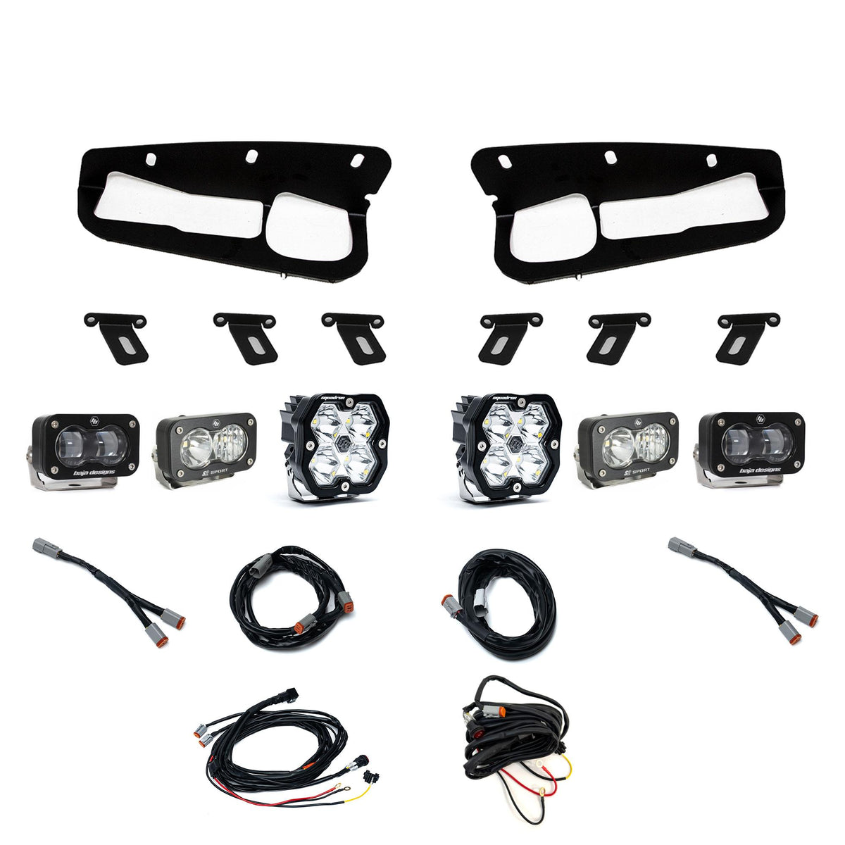 Baja Designs 21-25 Ford Bronco Squadron 2.0 Sport (Spot) / S2 SAE / S2 Sport D/C Steel Bumper -Clear - 440081