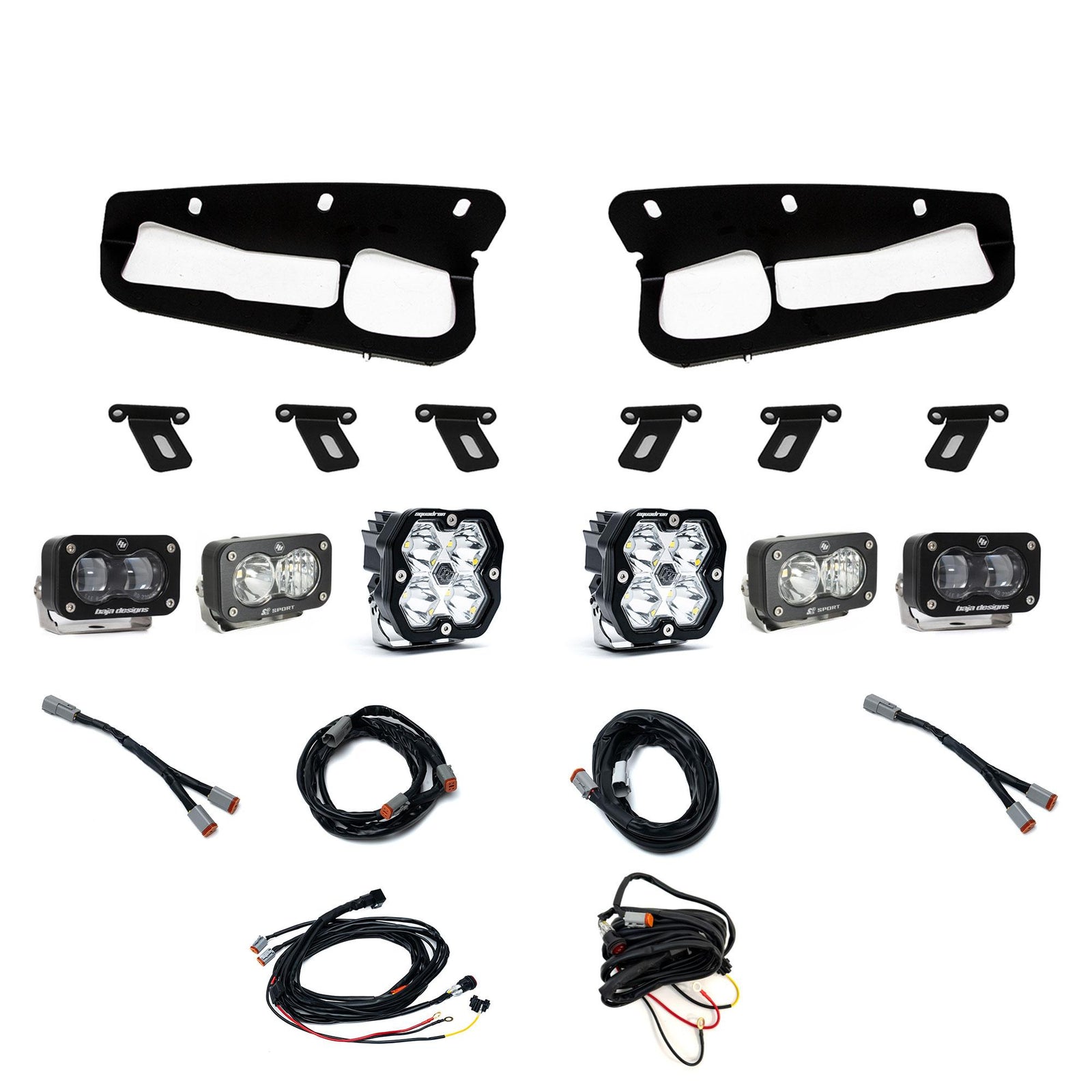 Baja Designs 21-25 Ford Bronco Squadron 2.0 Sport (Spot) / S2 SAE / S2 Sport D/C Steel Bumper -Clear - 440081