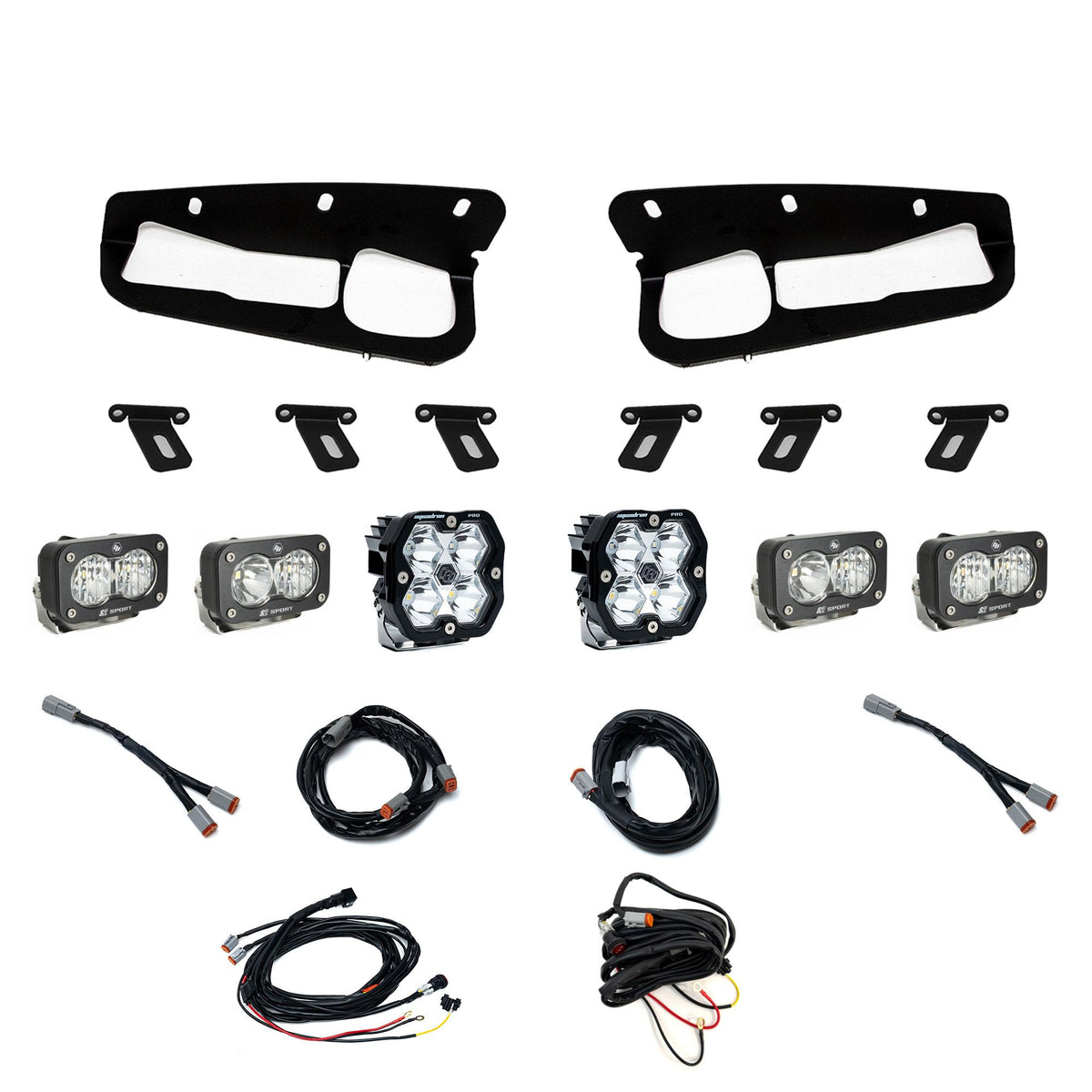 Baja Designs 21-25 Ford Bronco Squadron 2.0 Pro (Spot) / S2 Sport D/C W/C FPK Steel Bmpr - Clear - 440085