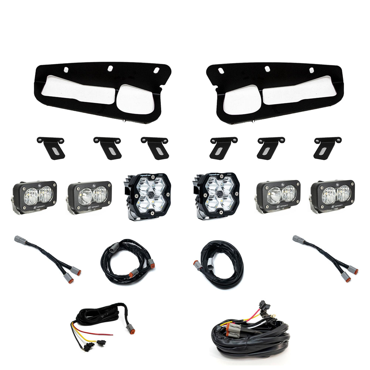 Baja Designs 21-25 Ford Bronco Squadron 2.0 Pro (Spot) / S2 Sport D/C W/C FPK Steel Bmpr w/UP -Clear - 440085UP