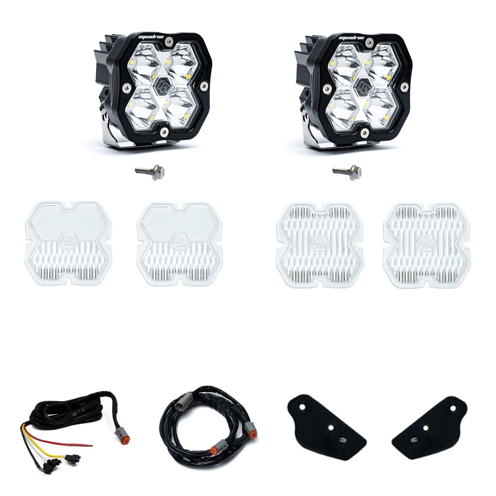 Baja Designs 21-25 Ford Bronco (Incl. 22-25 Raptor) Squadron Sport 2.0 A-Pillar Kit UP (Spot) -Clear - 440088UP