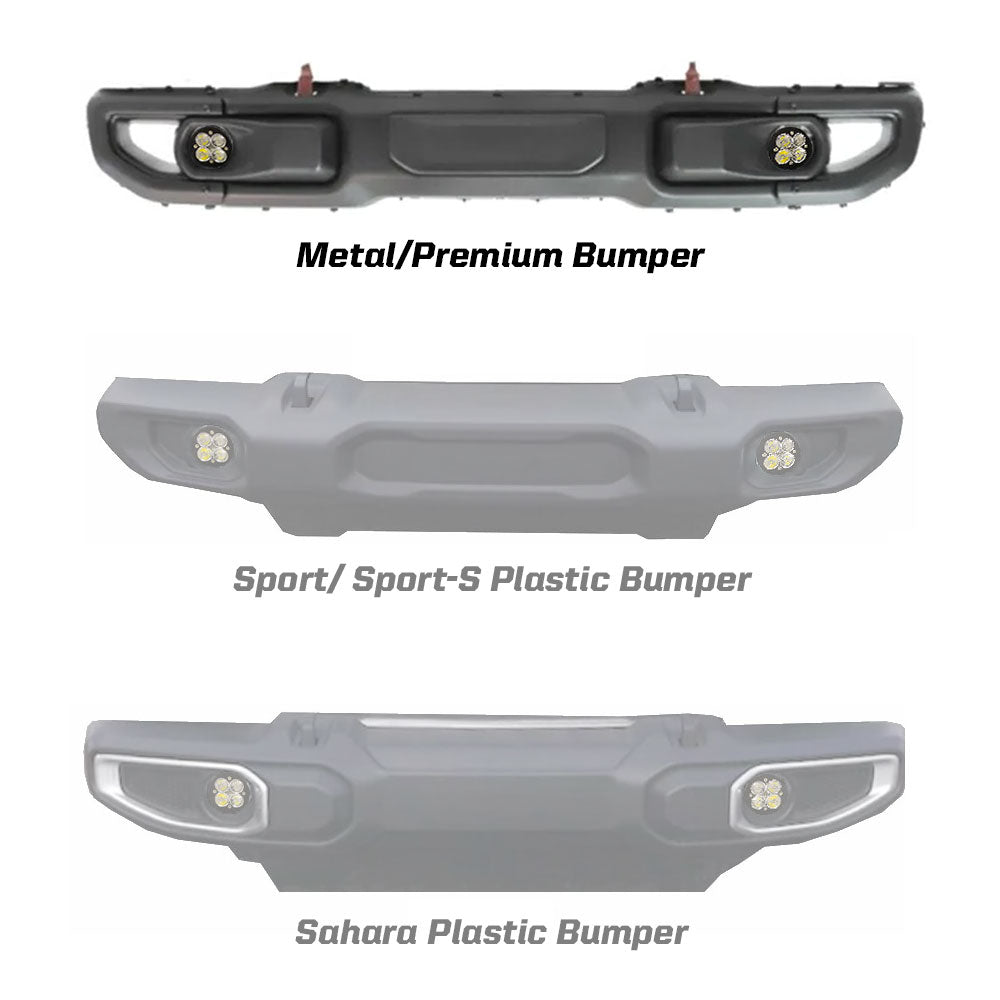 Baja Designs 18+ Wrangler JL Rubicon Squadron-R Fog Light & Fog Pocket Kit - 447623