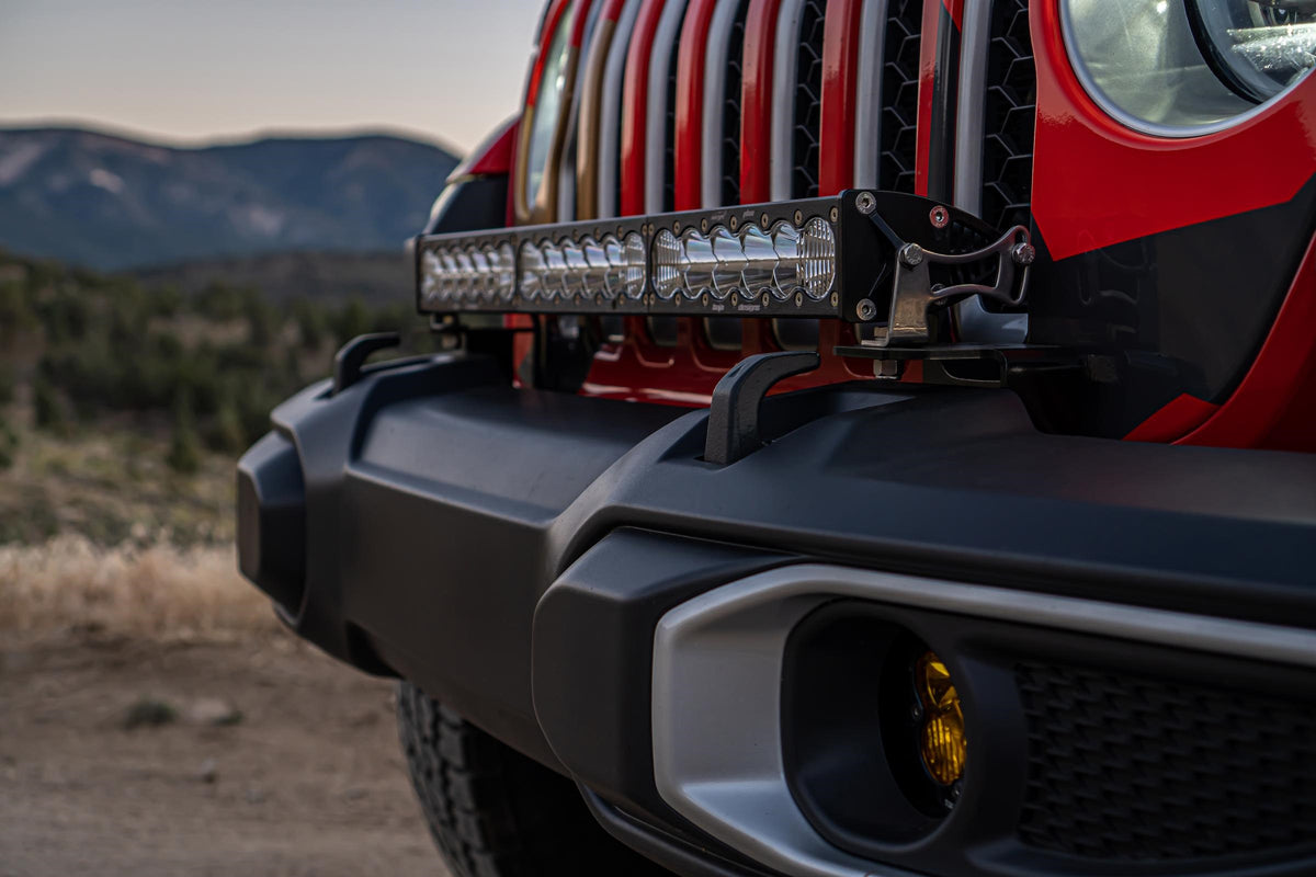 Baja Designs 2018+ Jeep Wrangler JL/JT OnX6+ 30in Bumper LED Light Bar Kit w/ Upfitter - 447657UP