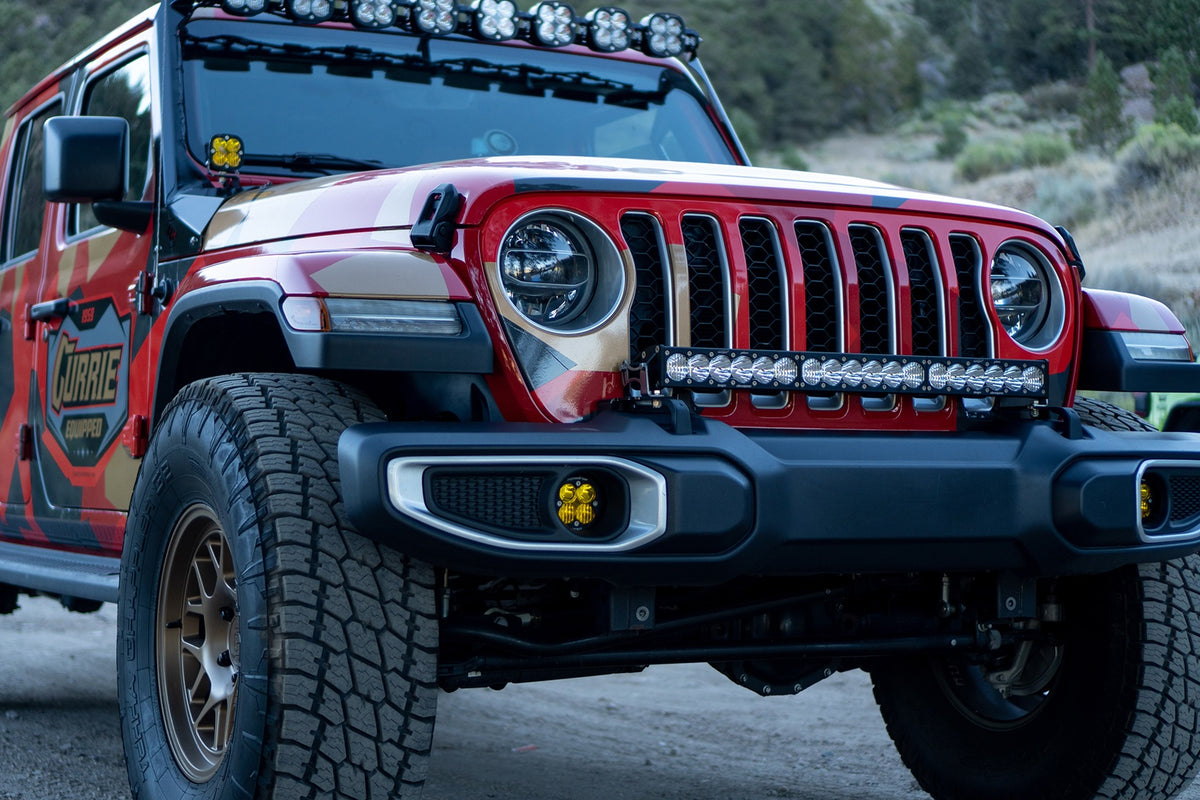 Baja Designs 2018+ Jeep Wrangler JL/JT OnX6+ 30in Bumper LED Light Bar Kit w/ Upfitter - 447657UP