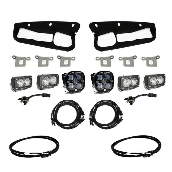 Baja Designs 2021+ Ford Bronco Clear SAE Fog Pocket Kit w/Upfitter - 447761UP