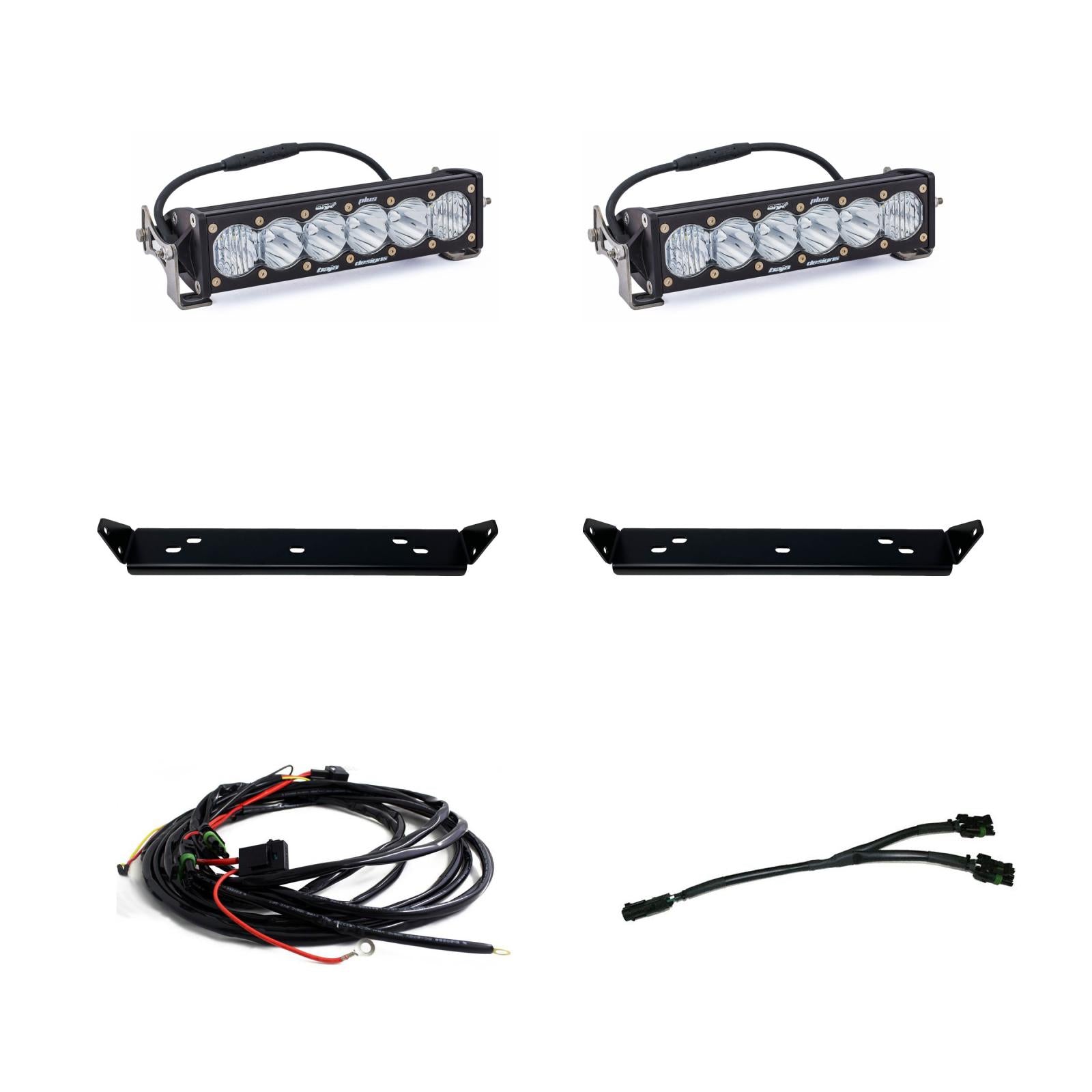 Baja Designs 2021+ Ford Raptor OnX6 Behind Grill Kit -10in. Clear D/C - 448063