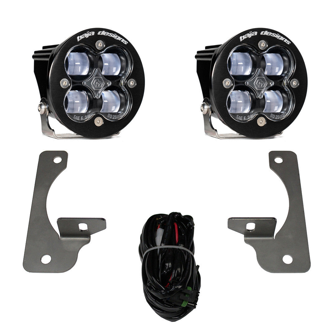 Baja Designs 07-09 Wrangler JK w/Premium Bumper Squadron R SAE Fog Pocket Kit - Clear - 448144