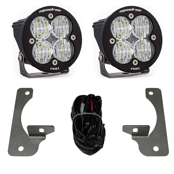 Baja Designs 07-09 Wrangler JK w/Premium Bumper Squadron R Pro Fog Pocket Kit - Clear - 448149