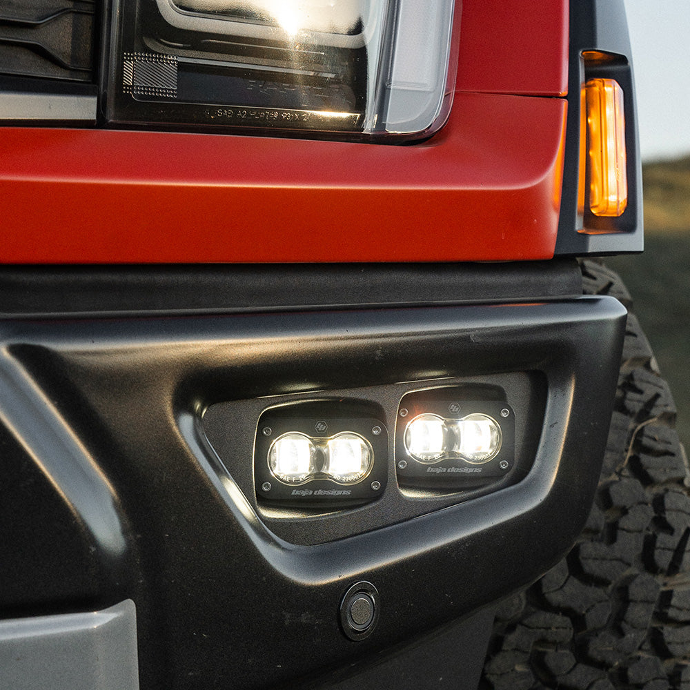 Baja Designs 21-22 Ford F-150 Raptor S2 SAE Dual Fog Pocket Light Kit - Clear - 448166