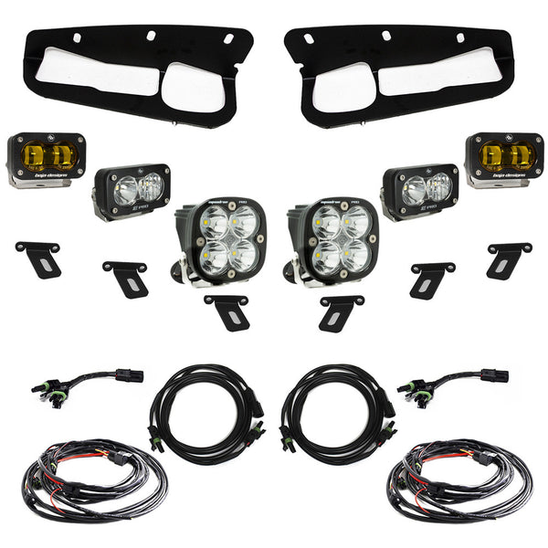 Baja Designs 21-22 Ford Bronco w/Steel Bumper S2 SAE Pro Fog Pocket Light Kit - Amber - 448179
