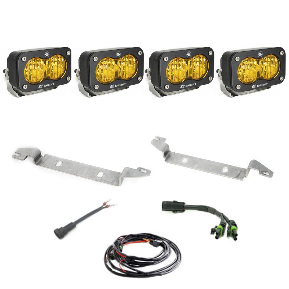 Baja Designs 2023+ Toyota Sequoia S2 Sport Fog Pocket Kit - Baja Amber - 448185