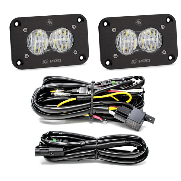 Baja Designs S2 Pro Flush Mount Wide Cornering Pattern LED Work Light - Clear - 481005