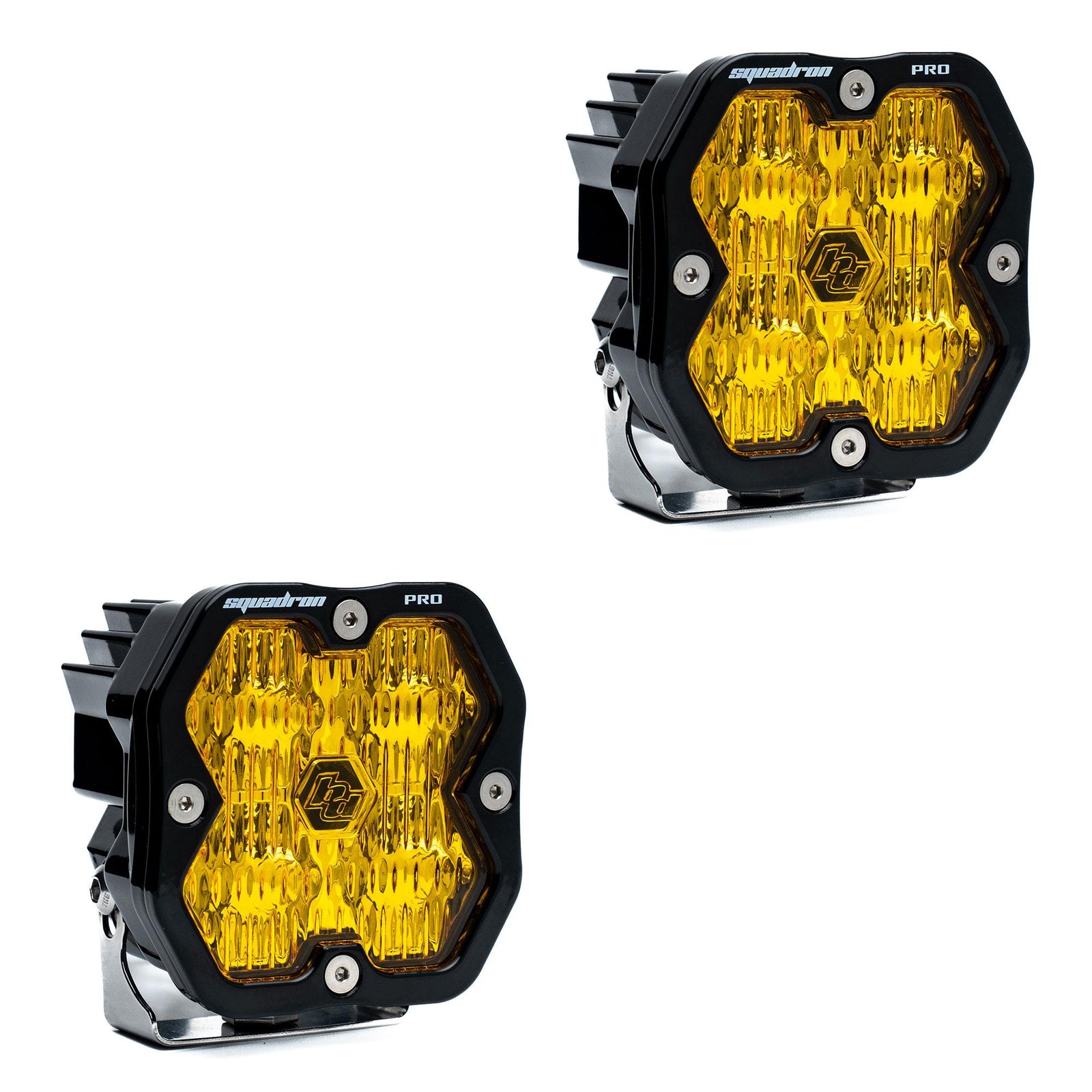 Baja Designs Squadron 2.0 Pro (Pair) LED Wide Cornering / No Harness - Baja Amber - 4978152NH