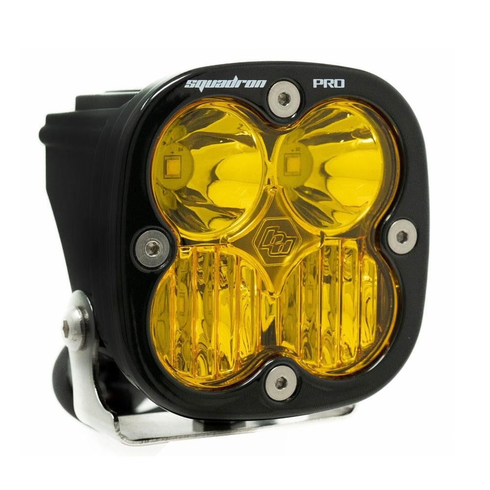 Baja Designs Squadron Pro Driving/Combo Pattern Black LED Light Pod - Amber - 490013