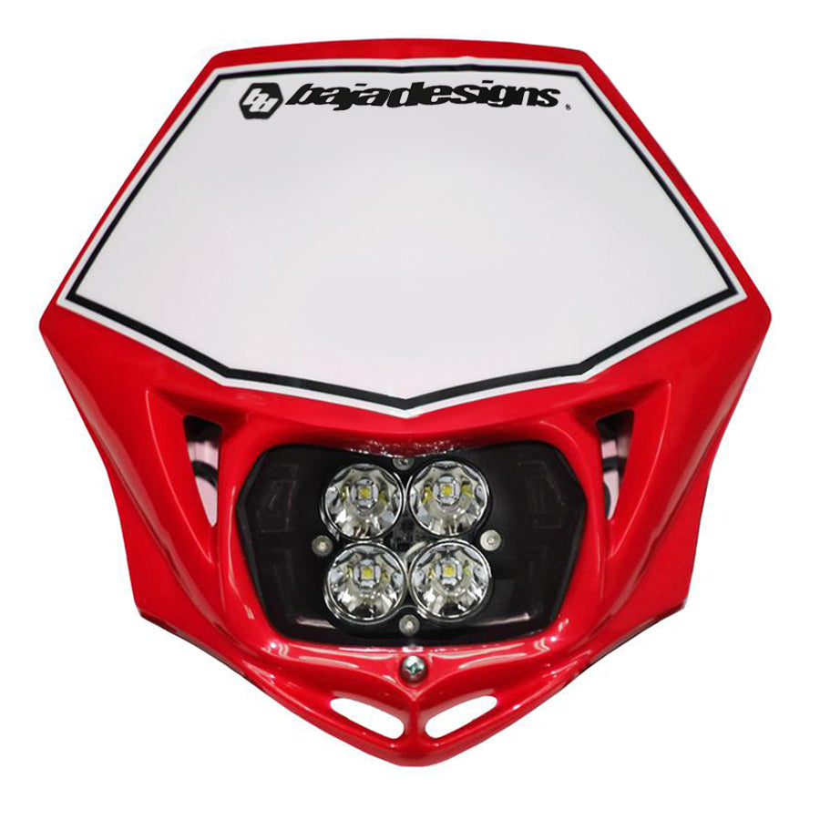 Baja Designs Motorcycle Headlight A/C LED Race Light Red Squadron Pro - 4970014RAC