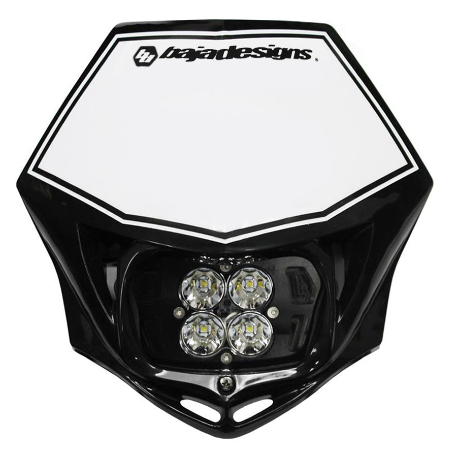 Baja Designs Motorcycle Headlight A/C LED Race Light Black Squadron Pro - 497001BKAC