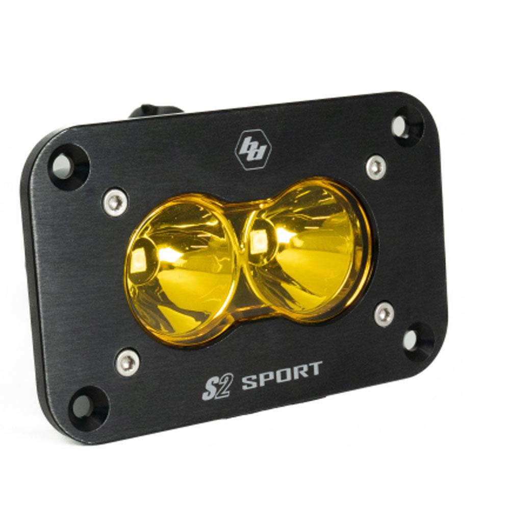 Baja Designs S2 Sport Flush Mount Spot Pattern LED Work Light - Amber - 541011