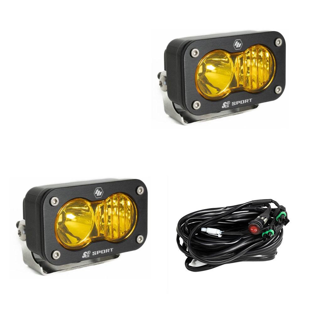 Baja Designs S2 Sport Driving Combo Pattern Pair LED Work Light - Amber - 547813
