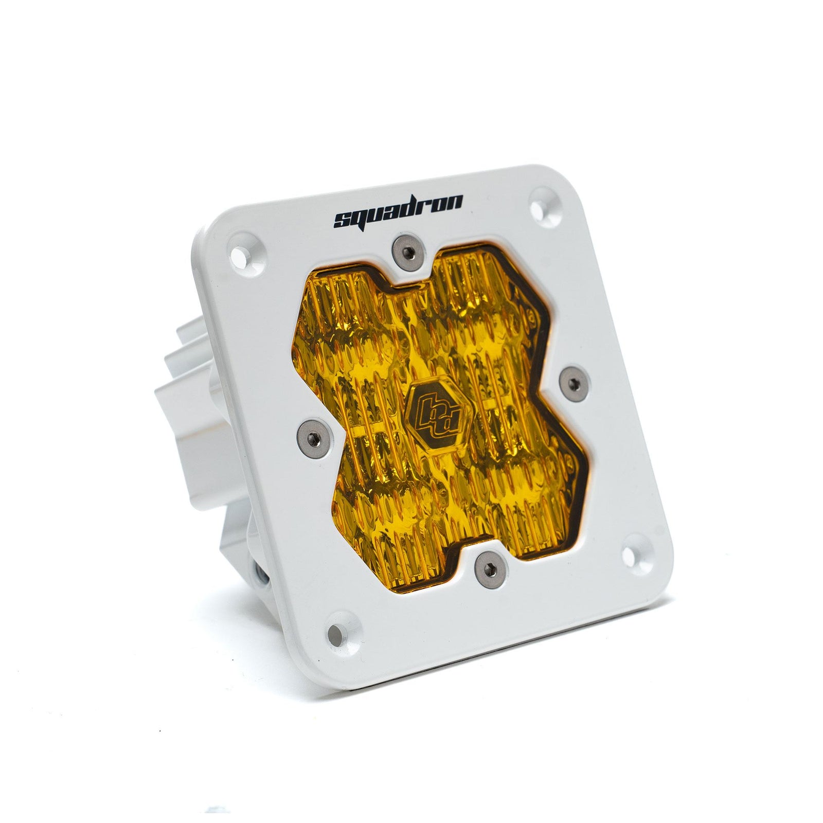 Baja Designs Squadron 2.0 Sport LED Wide Cornering (Flush Mount) - Baja Amber w/White Housing - 551015WT2