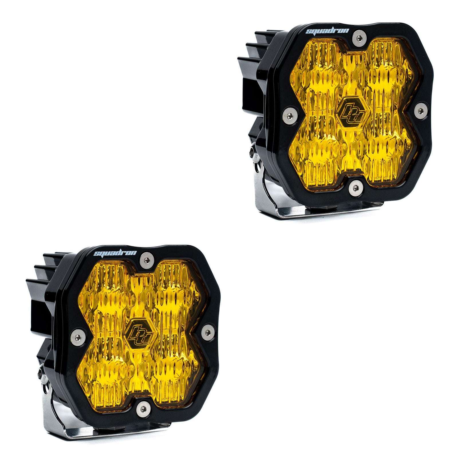 Baja Designs Squadron 2.0 Sport (Pair) LED Wide Cornering / No Harness - Baja Amber - 5578152NH