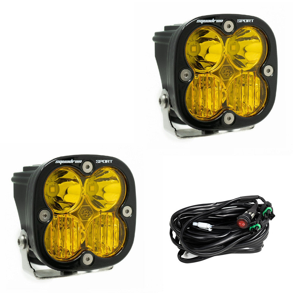 Baja Designs Squadron Sport Driving/Combo Pair LED Light Pods - Amber - 557813