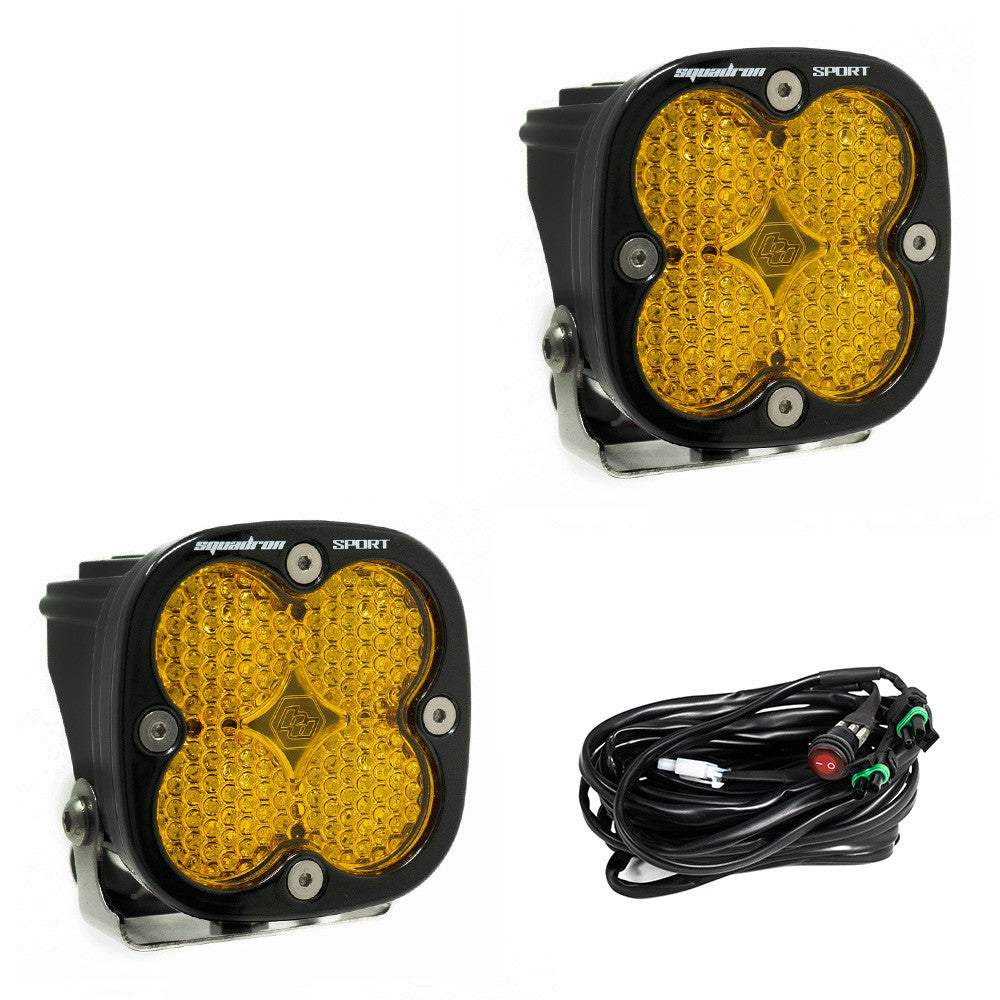 Baja Designs Squadron Sport Work/Scene Pair LED Light Pods - Amber - 557816
