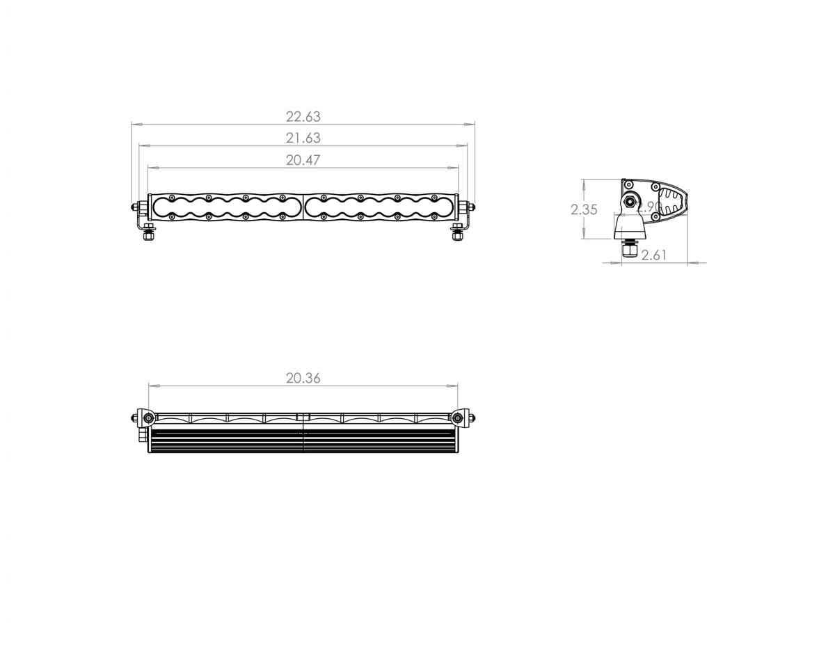 Baja Designs S8 Series Wide Driving Pattern Straight 20in LED Light Bar - Amber - 702014