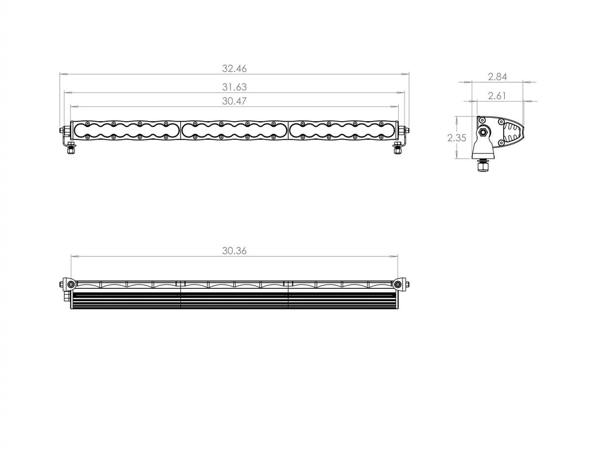 Baja Designs S8 Series Driving Combo Pattern 30in LED Light Bar- Amber - 703013