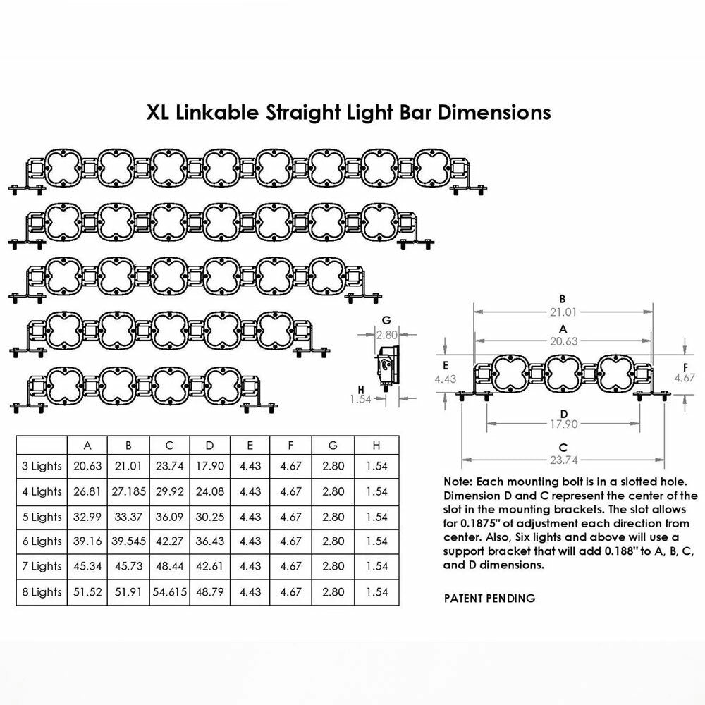 Baja Designs XL Linkable LED Light Bar - 7 XL Clear - 740005
