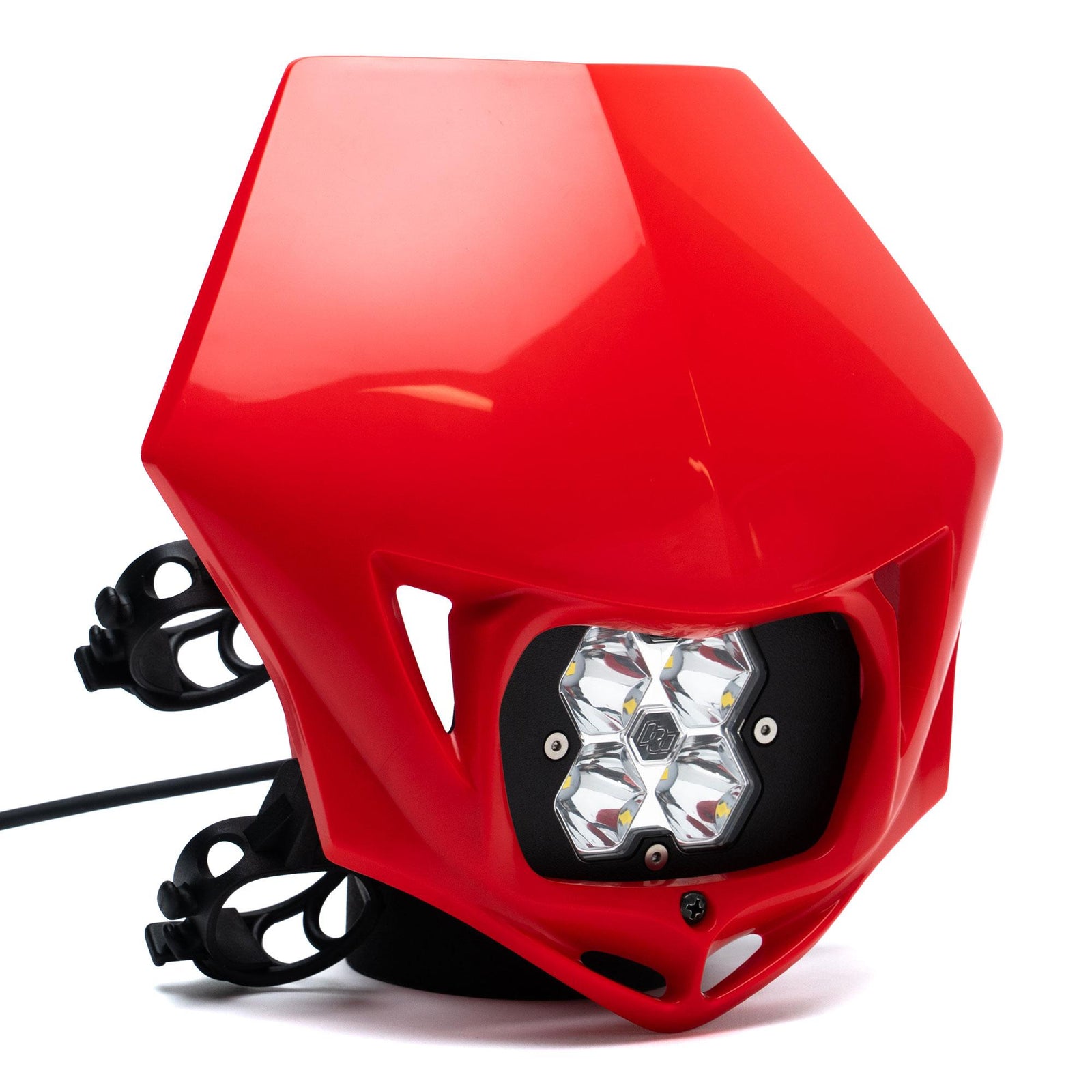 Baja Designs Squadron 2.0 Sport (Spot) - Clear w/MC Race LED Light - Red - 8470004R